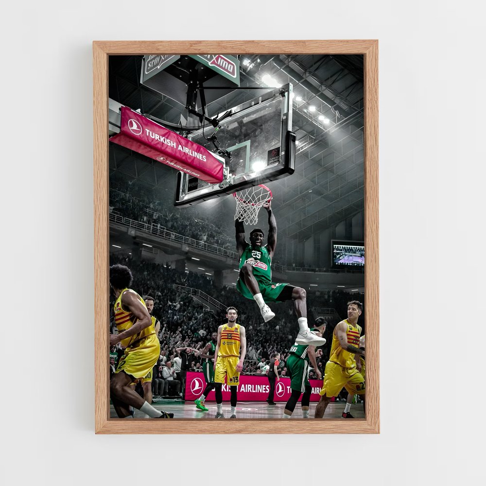 Poster Slam Dunk Panathinaikos – affiche Basketball (vue 4)
